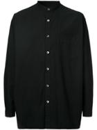 Marka Band Collar Shirt - Black