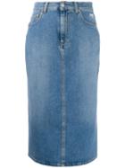 Msgm High-waist Denim Skirt - Blue
