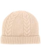 N.peal Cable Knit Beanie - Nude & Neutrals