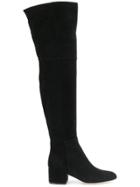 Sergio Rossi Side Zip Knee Boots - Black