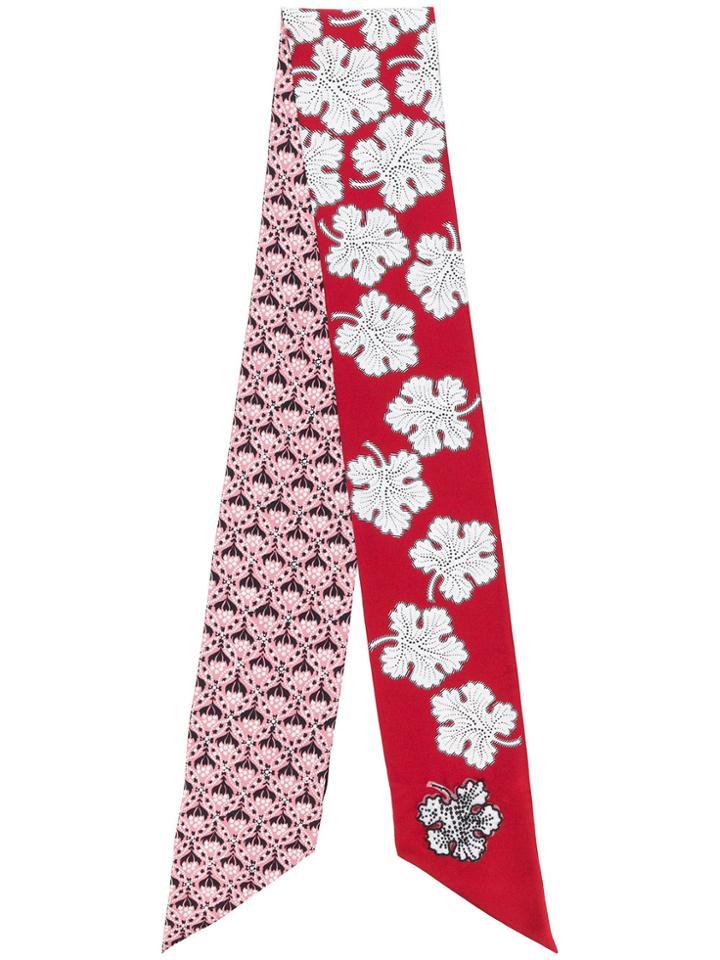 Fendi Twill Flower Scarf - Red