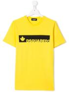 Dsquared2 Kids Teen Logo Print T-shirt - Yellow
