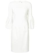 Carolina Herrera Bell Sleeve Dress - White