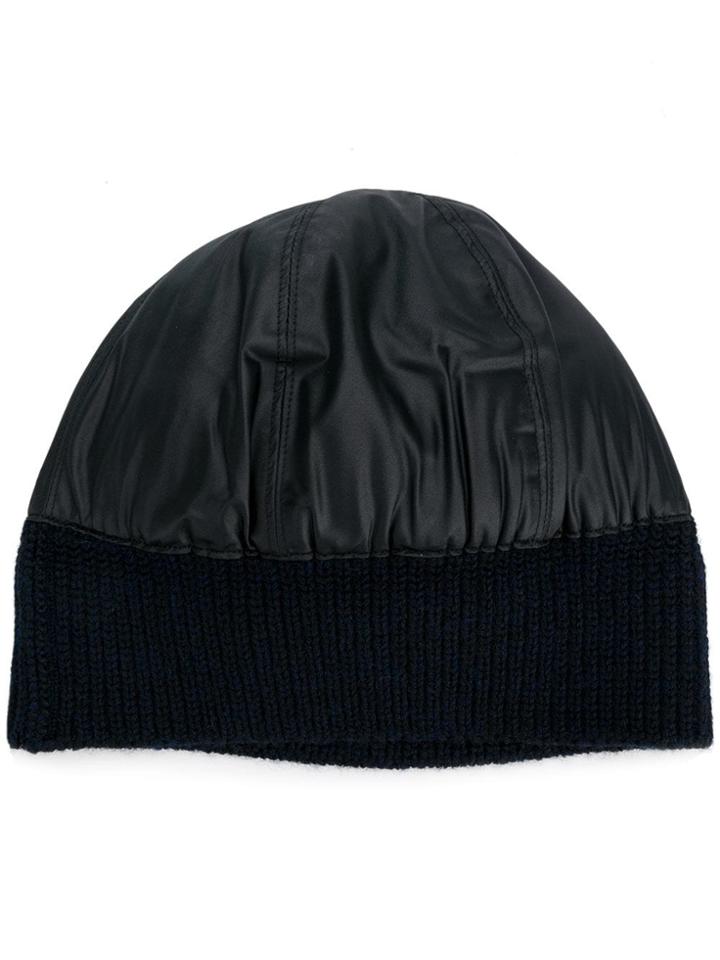 Lanvin Ribbed Hem Beanie - Blue