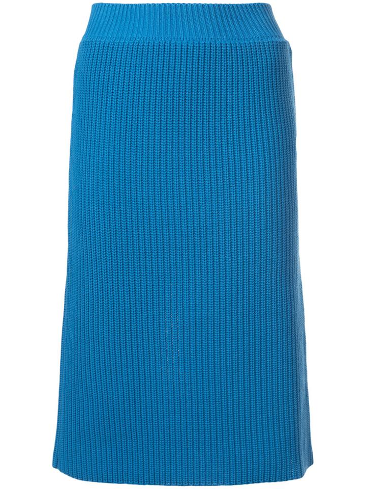 Calvin Klein 205w39nyc Ribbed Knitted Skirt - Blue
