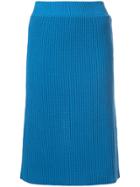 Calvin Klein 205w39nyc Ribbed Knitted Skirt - Blue
