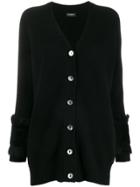 Simonetta Ravizza Fur Trimmed Cardigan - Black