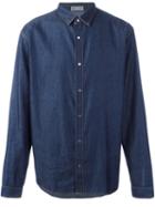 Dior Homme Denim Button Down Shirt, Men's, Size: 40, Blue, Cotton