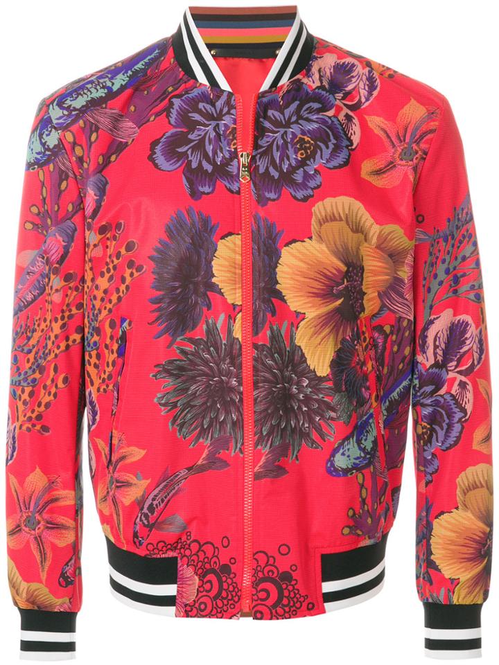 Paul Smith Flower Bomber Jacket - Yellow & Orange