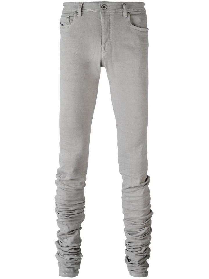 Diesel Black Gold Extended Leg Skinny Trousers - Grey