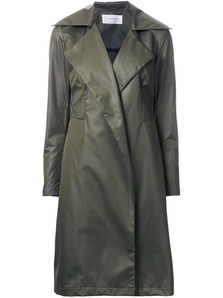Strateas Carlucci 'fortress' Trench Coat, Women's, Size: Small, Green, Cotton