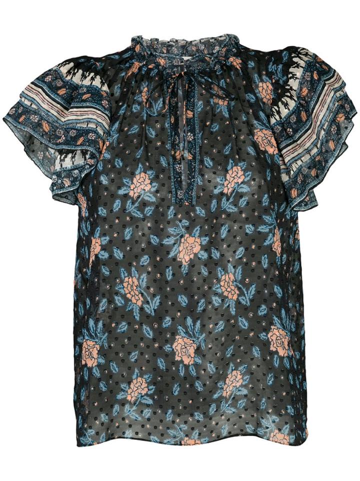 Ulla Johnson Ida Birds Of Paradise Blouse - Blue