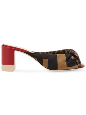Fendi Sabot Mules - Brown