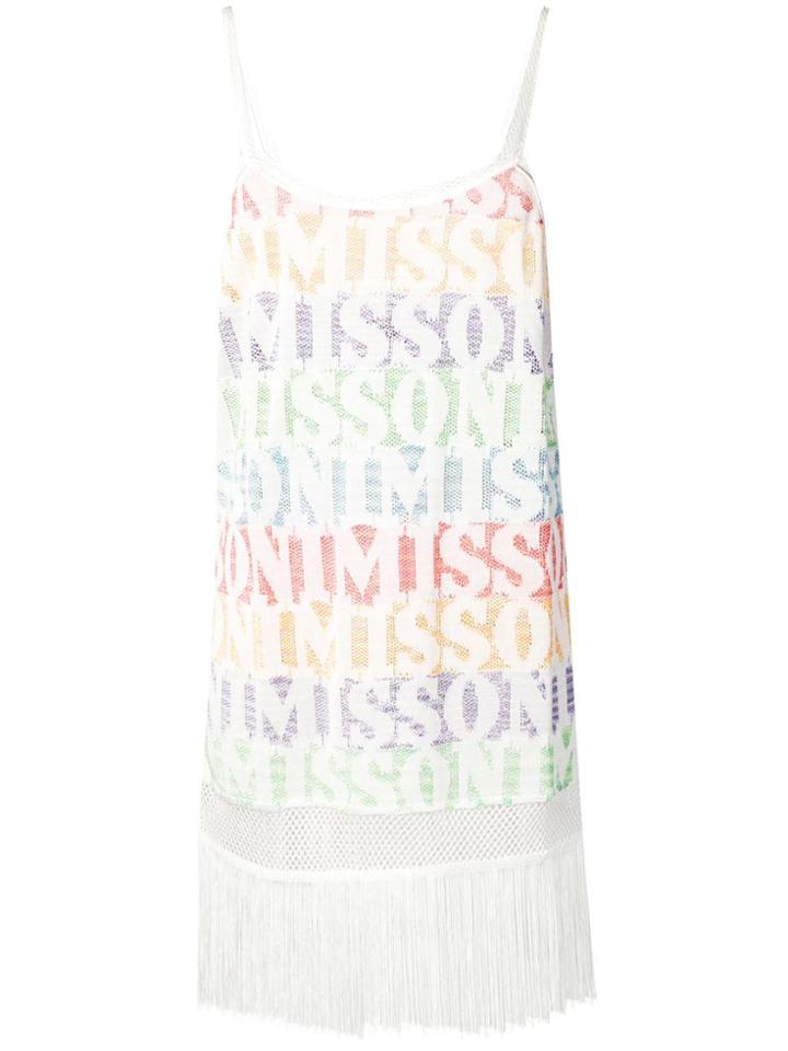Missoni Mare Logo Tassel Dress - White