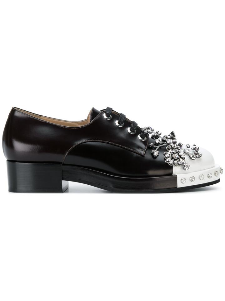 No21 Embellished Lace-up Shoes - Black