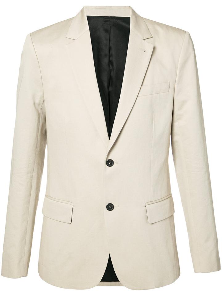 Ami Alexandre Mattiussi Classic Blazer, Men's, Size: 46, Nude/neutrals, Acetate/cotton/linen/flax
