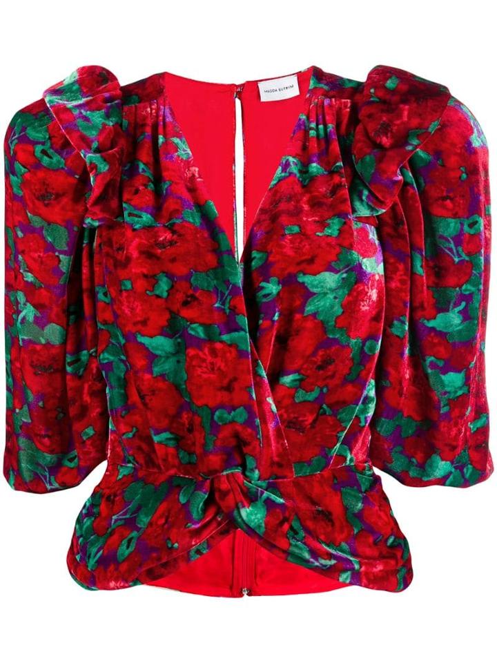 Magda Butrym Toledo Silk Blouse - Red