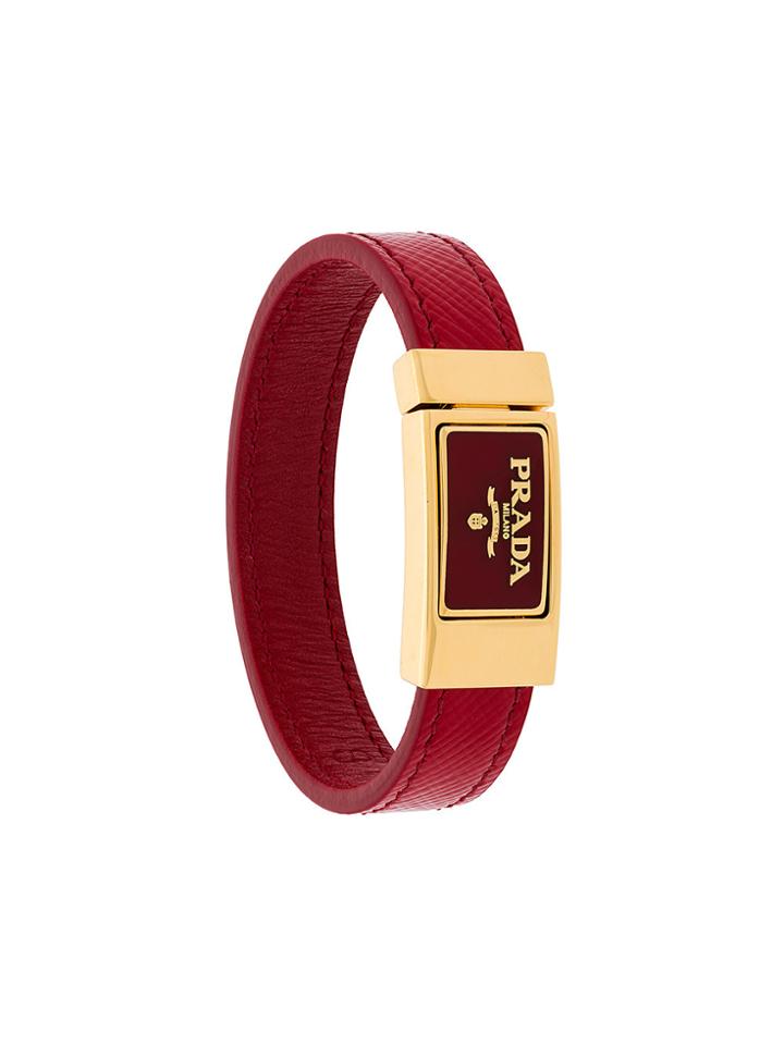 Prada Logo Bracelet - Red