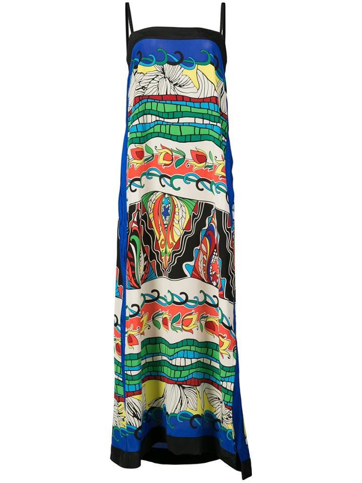 Warm Printed Column Shift Dress - Multicolour