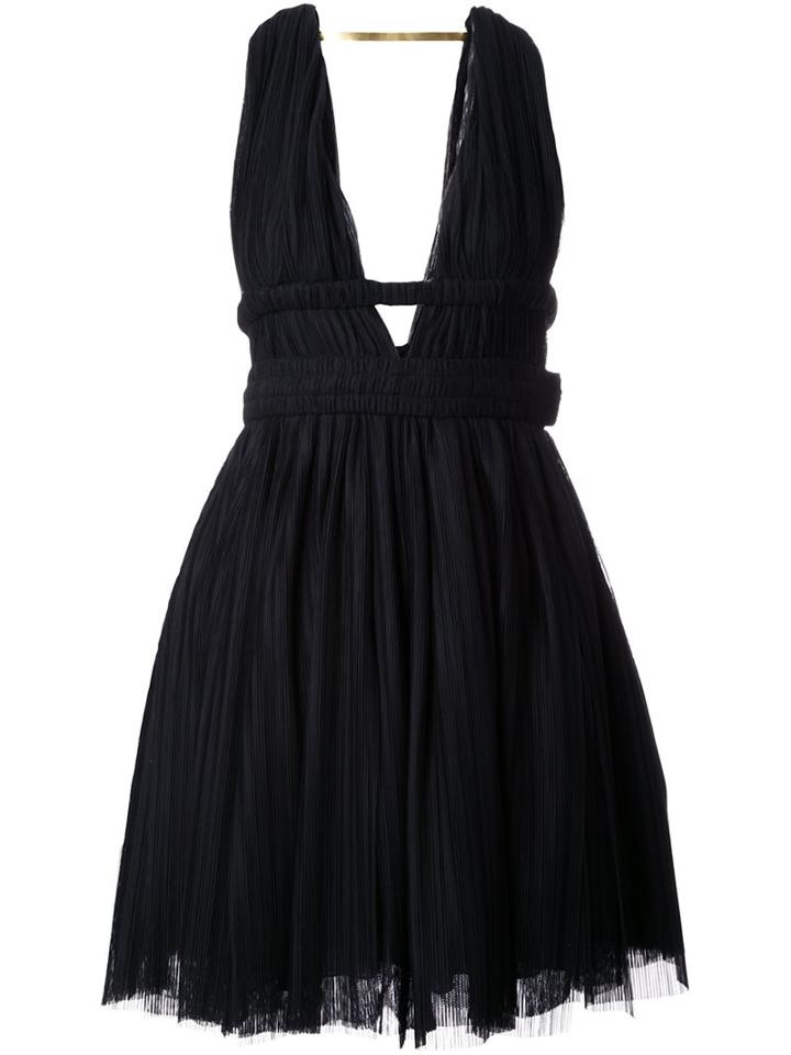 Jay Ahr V-neck Flared Short Dress