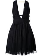 Jay Ahr V-neck Flared Short Dress