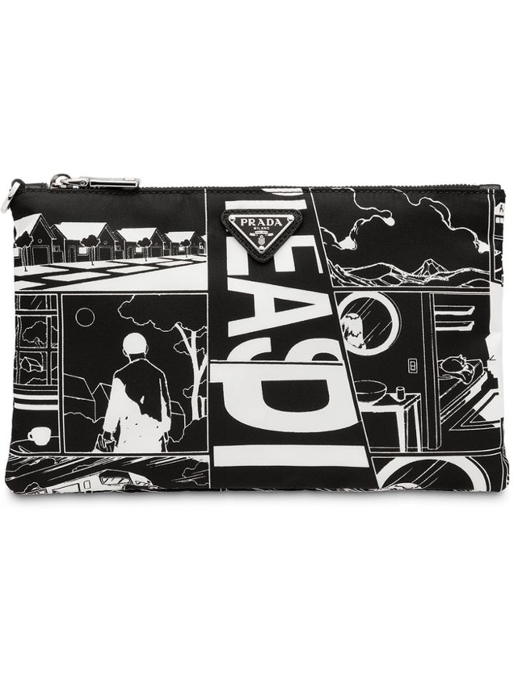 Prada Pop Art Clutch - Black
