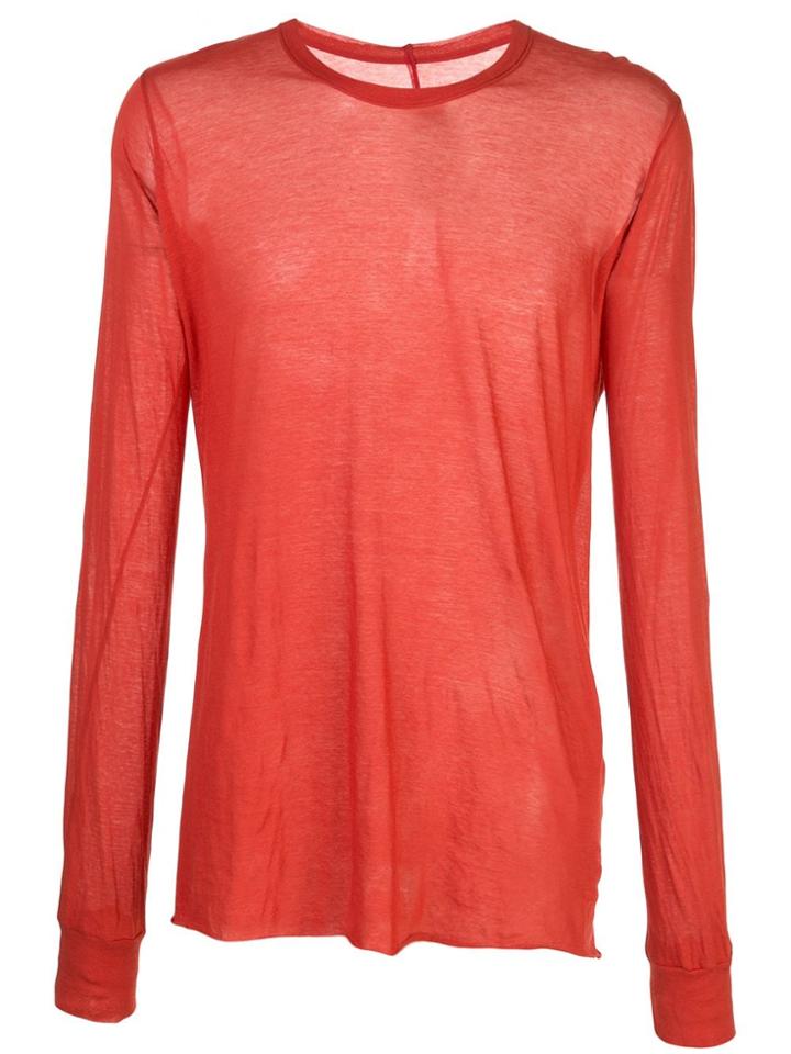 Rick Owens Long Sleeve T-shirt - Red