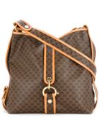 Céline Vintage Macadam Pattern Shoulder Bag - Brown