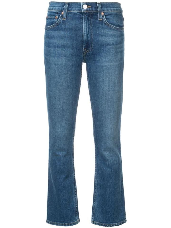 Re/done Comfort Stretch Mid-rise Kick Flare Jeans - Blue