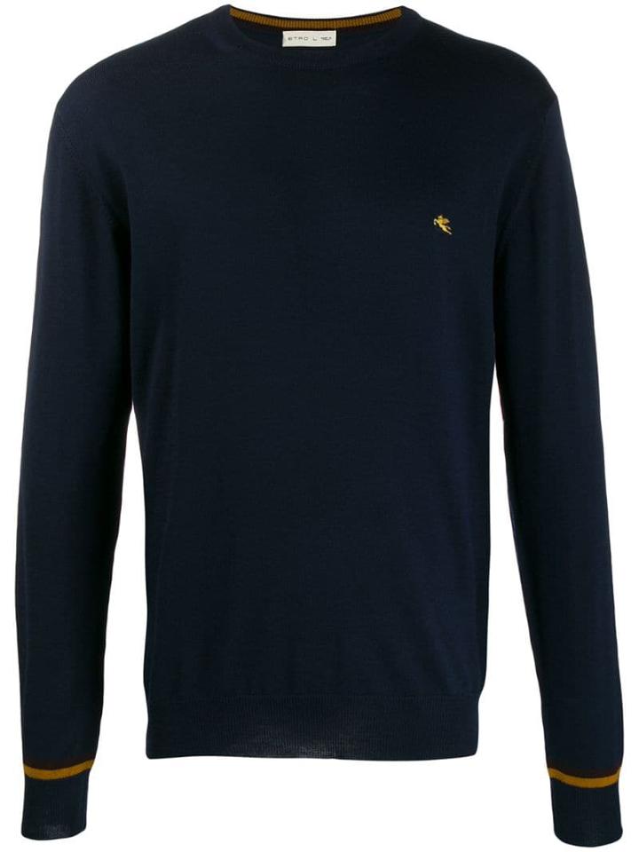 Etro Embroidered Logo Jumper - Blue