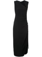 Oscar De La Renta Asymmetric Fitted Dress - Black
