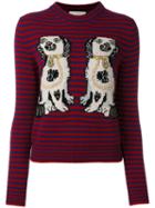 Gucci - Dog Patch Stripe Top - Women - Wool - S, Red, Wool