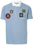 Kent & Curwen Badge Detail Polo Shirt - Blue
