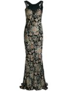 John Galliano Pre-owned Floral Print Gown - Black
