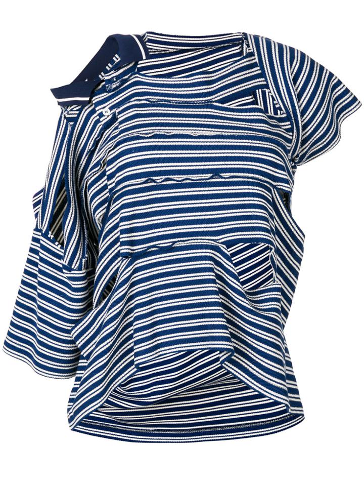 Maison Margiela Deconstructed Polo Shirt - Blue