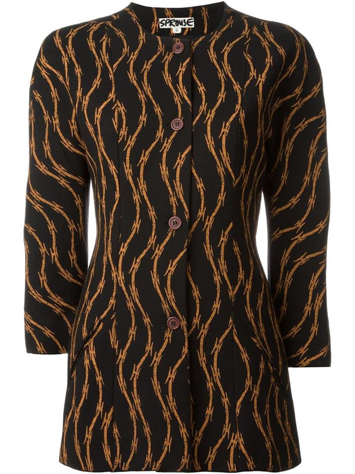 Stephen Sprouse Vintage Razor Wire Print Jacket