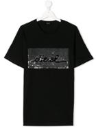 Diesel Kids Teen Sequin Logo T-shirt - Black