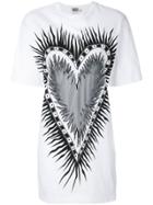 Fausto Puglisi Flaming Heart Oversised T-shirt - White