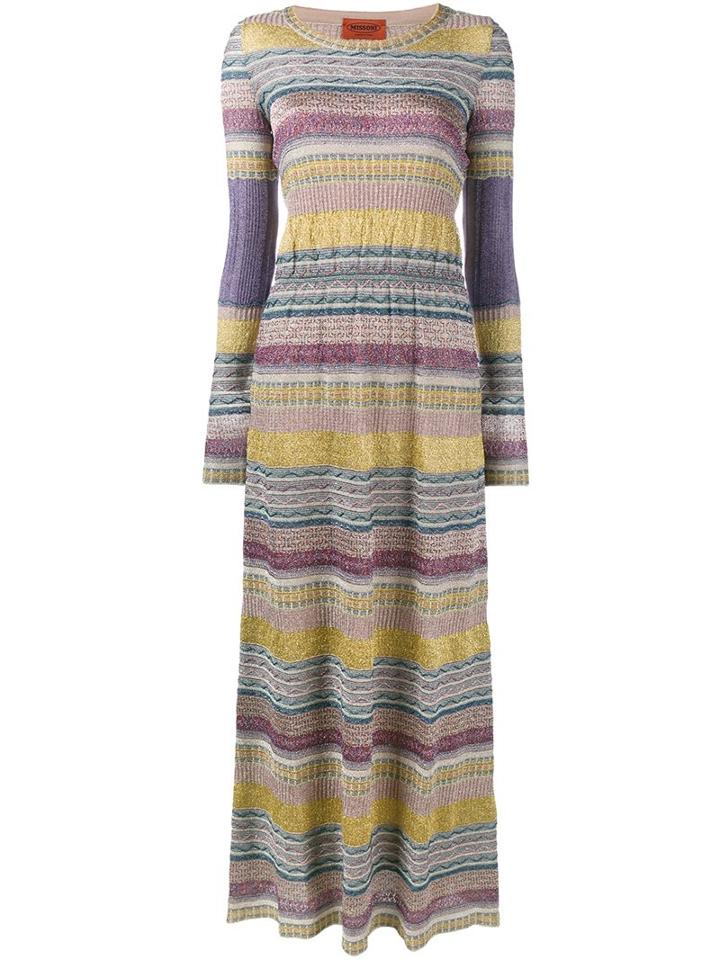 Missoni Patterned Knit Maxi Dress, Women's, Size: 40, Silk/polyester/spandex/elastane/viscose