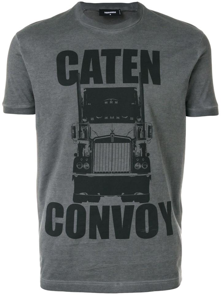 Dsquared2 Caten Convoy Print T-shirt - Grey
