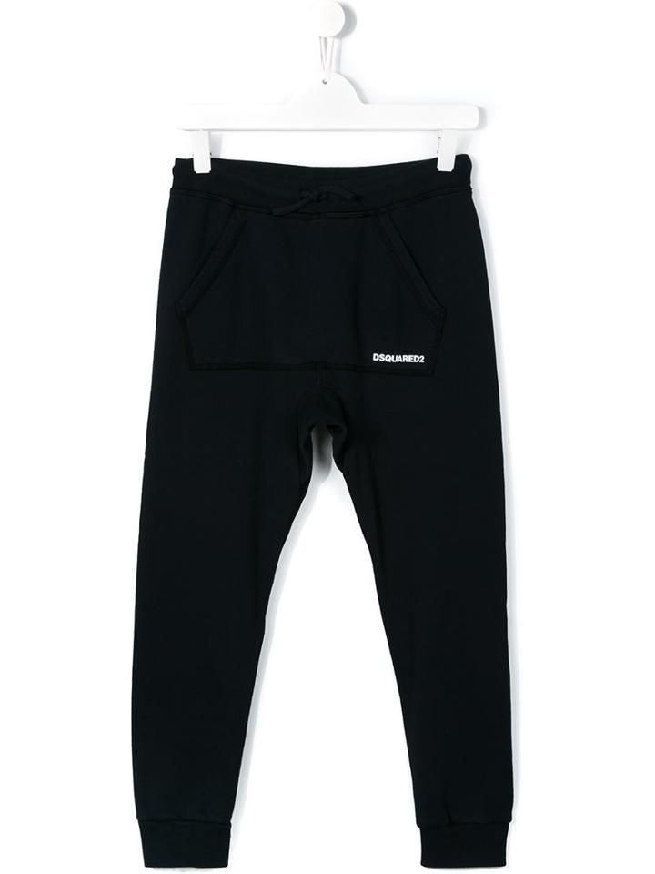 Dsquared2 Kids Kangaroo Pocket Track Pants, Boy's, Size: 14 Yrs, Blue
