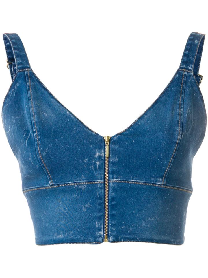 Murmur Denim Candy Bra Top - Blue