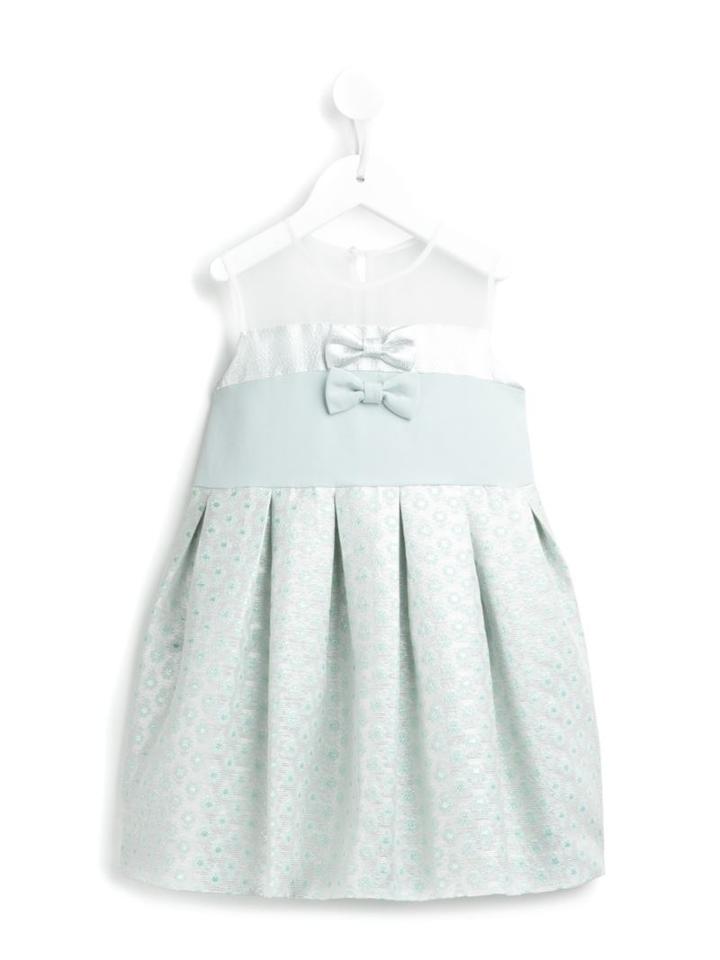 Hucklebones London Mini Meadow Jacquard Bodice Dress, Girl's, Size: 10 Yrs, Grey