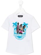 Dsquared2 Kids Surfing Beach T-shirt, Boy's, Size: 8 Yrs, White