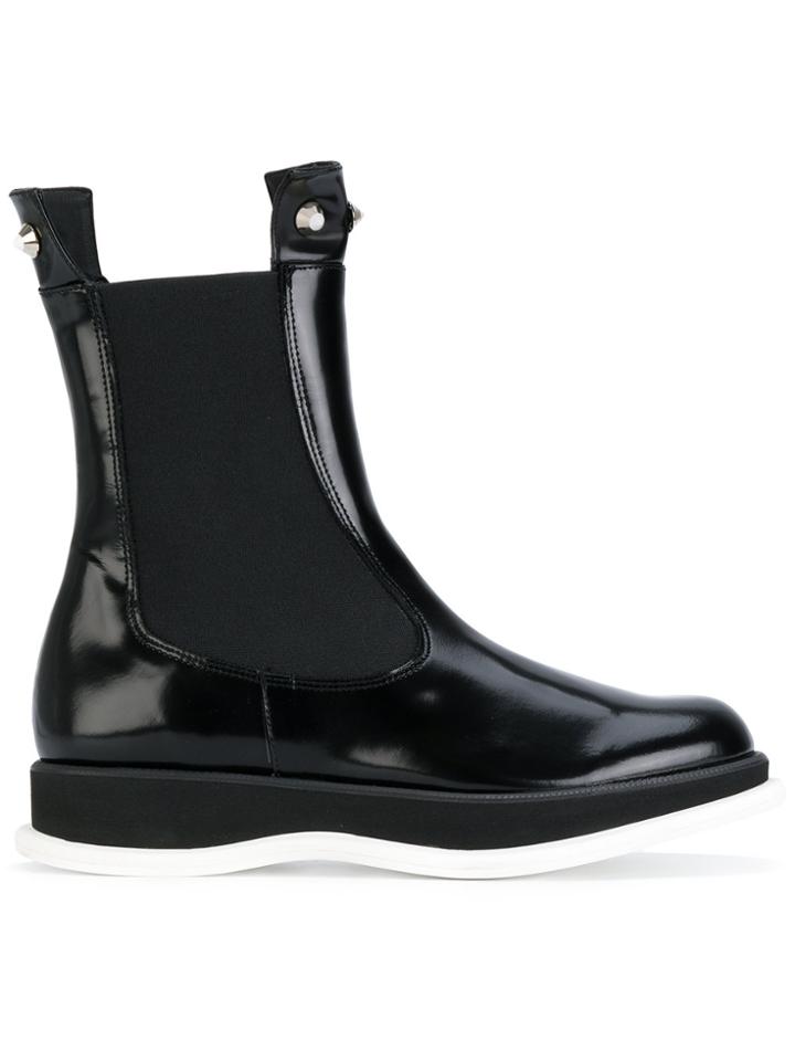 Paloma Barceló Contrast Ankle Length Boots - Black