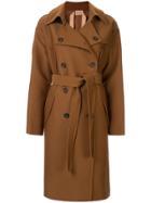 Nº21 Oversized Double-breasted Trench Coat - Brown