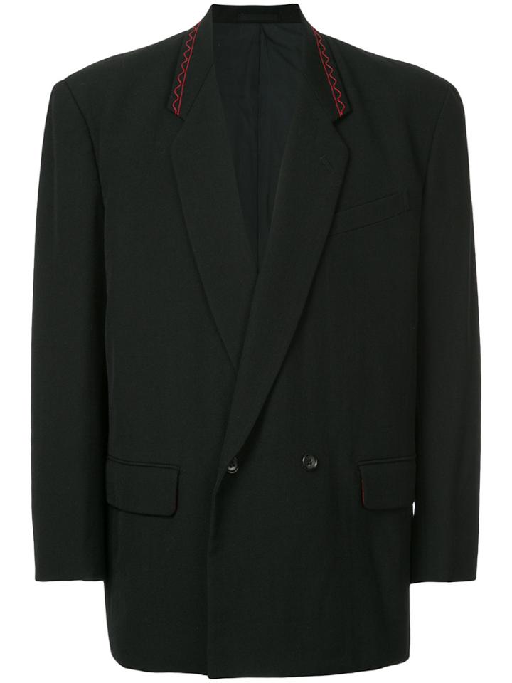 Comme Des Garçons Vintage Padded-shoulder Double-breasted Blazer -