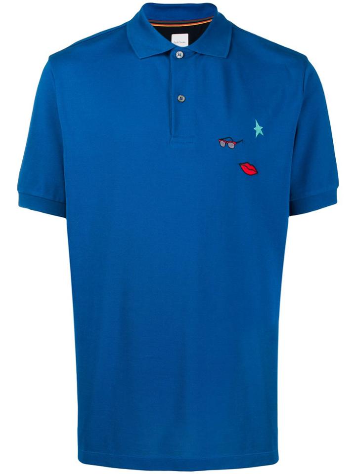 Paul Smith Lips Polo Shirt - Blue