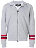 Hydrogen Striped Cuffs Hoodie - Grey