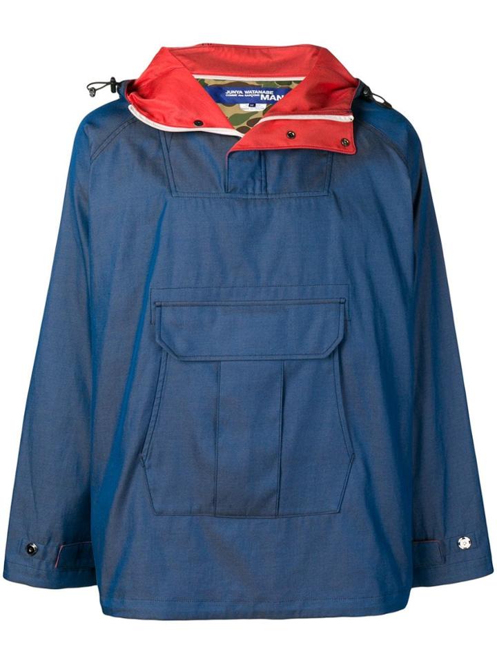 Junya Watanabe Hooded Rain Jacket - Blue